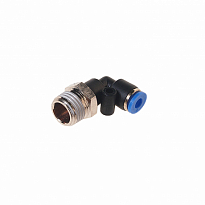 Фитинг RF-SPL04-02 угловой для пластиковых трубок 4мм с наружной резьбой 1/4" ROCK FORCE /1 NEW